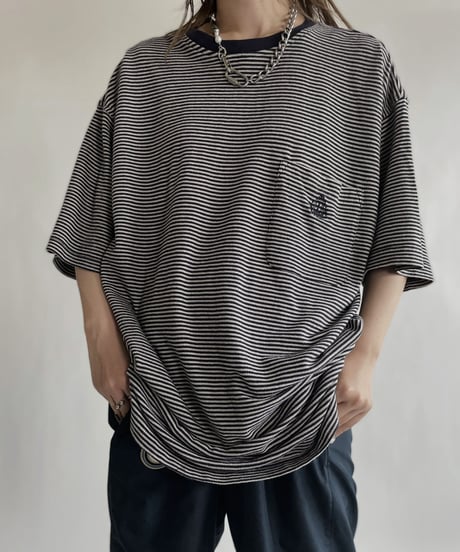 【USED】 IZOD Short Sleeved Striped T-shirt / 220618-020