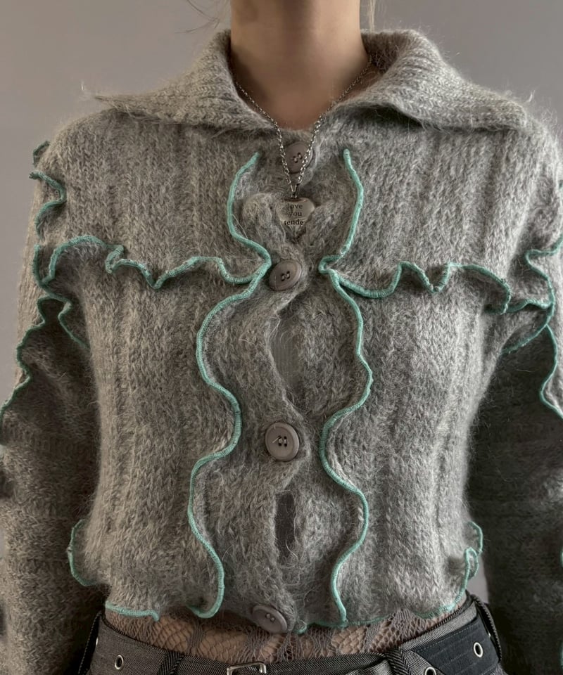 ryo.。oO さま専用●PETAL mohair mix knit RE;CIRCLE】 RE Mellow Mohair Knit Cardigan + Ti