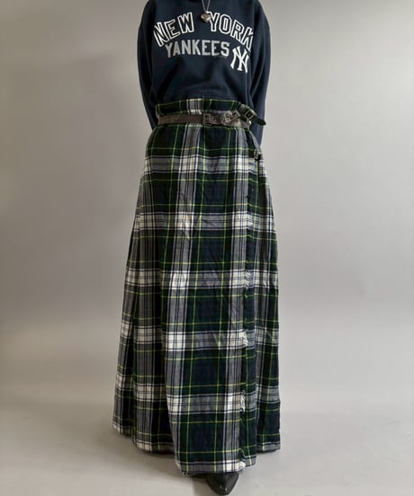 【USED】 Plaid Wrap Skirt / 260117-011