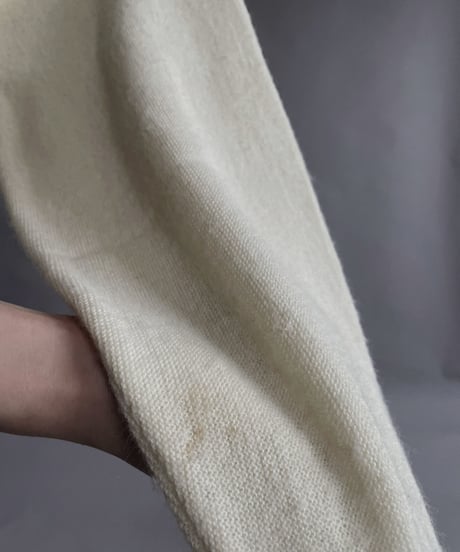 【RE;CIRCLE】 RE Acrylic Knit Cardigan + Hoodie White × Blue / 230220-001
