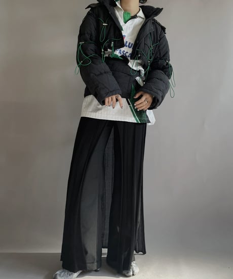 【RE;CIRCLE】 RE Draw Code Short Down Black×Green + Sacoche / 221215-008