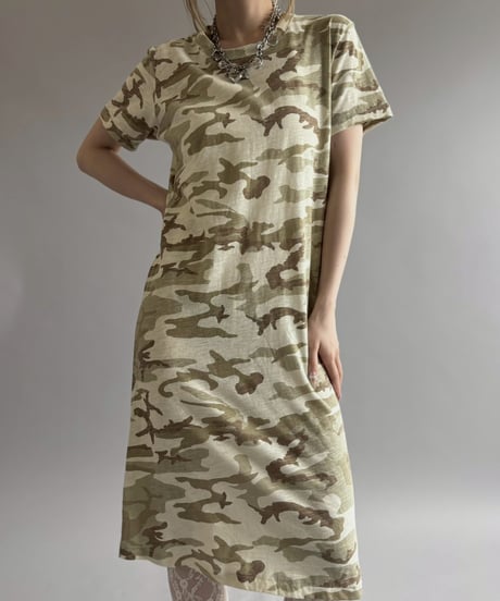 【USED】 Camouflage Pattern Long T-Shirt / 260613-007