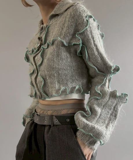 【RE;CIRCLE】 RE Mellow Mohair Knit Cardigan + Tie/ 251127-007