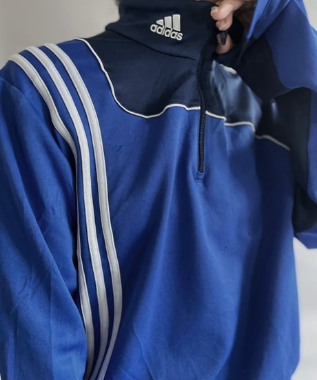 【USED】  Adidas Jersey  Half Zip Top/ 230415-006
