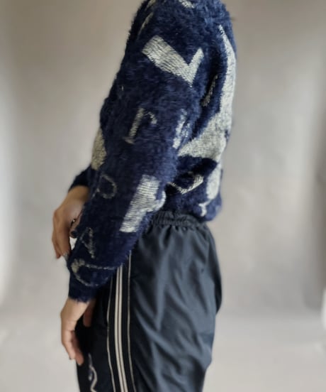 【USED】 Poly + Wool Knit Sweater / 230114-011