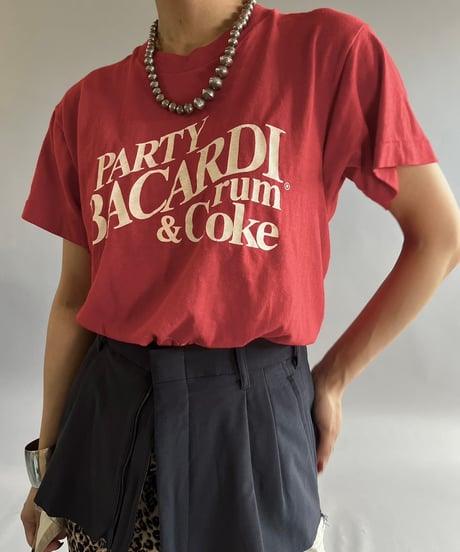 【USED】Made in USA 80's Screen Stars Vest BACARDI T-Shirt /240824-048