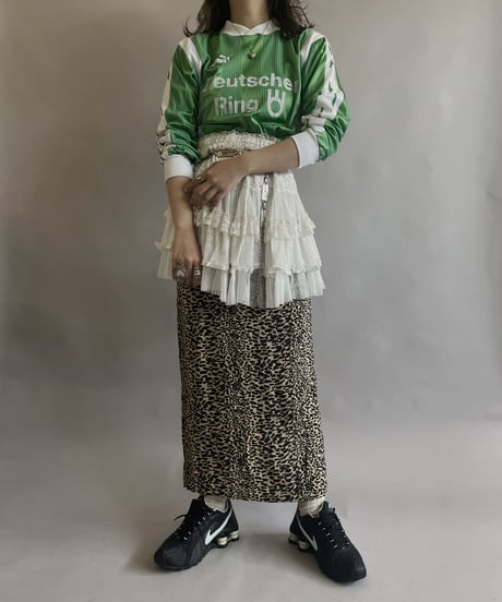 【USED】  Poly Leopard Long Skirt / 2300513-007
