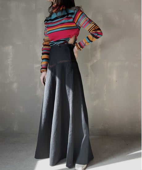 【USED】　Poly Long Skirt②/ 220212-049