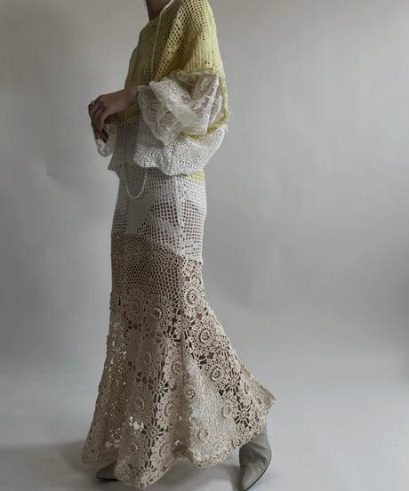 【RE;CIRCLE】 RE Crochet Lace Mermaid Skirt / 220427-009