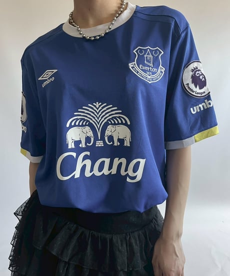 【USED】16~17's UMBRO Everton Soccer Shirt / 2500809-018