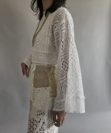 【RE;CIRCLE】 RE Crochet Lace Top / 230504-012