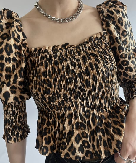【USED】Leopard Patterned Top /240907-016