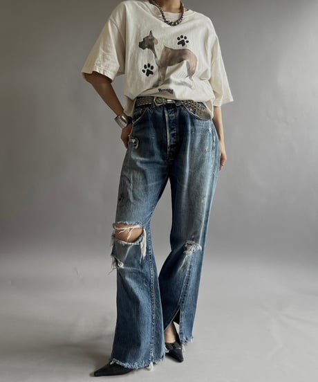 【USED】 Dog Print T-Shirt /240824-002