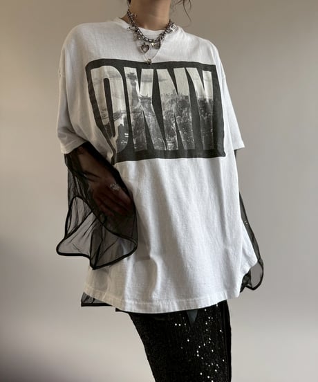 【USED】 90's DKNY JEANS BOX ROGO T-Shirt/250510-088
