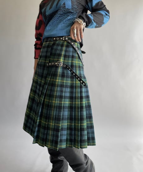 【USED】 Check Patterned Skirt/ 241006-043