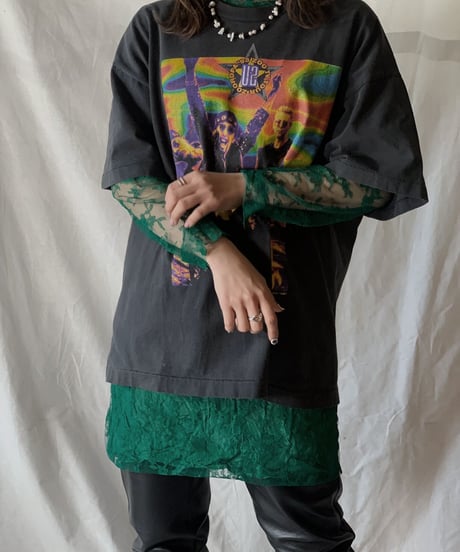【USED】 Flower Patterned Race  Dress/210217-023