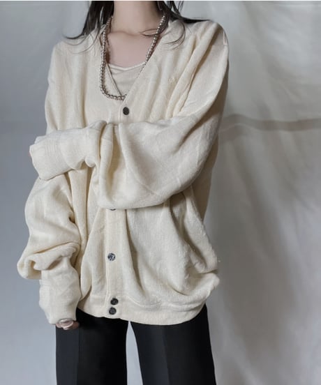 【USED】 LACOSTE Acrylic Knit Cardigan  ⑫ / 220111-020