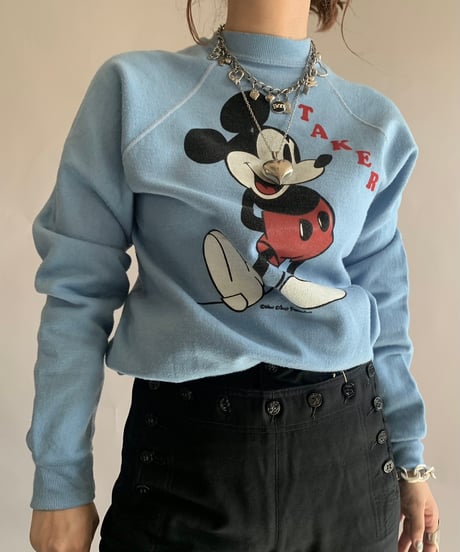 【USED】 80s Disney Mickey Sweat Top/241124-005