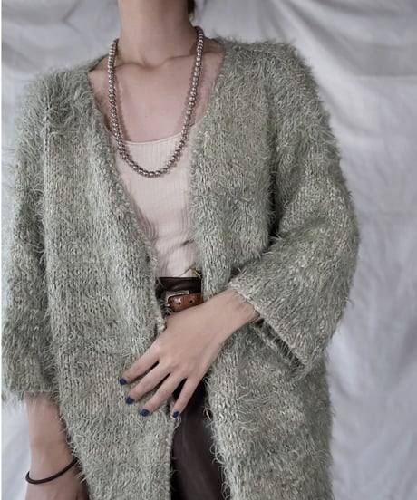 【USED】    Shaggy Knit Cardigan/211216-009