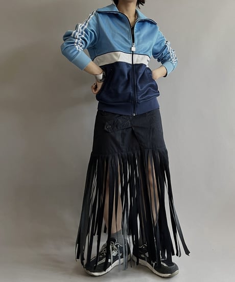 【RE;CIRCLE】 RE Trench Fringe Skirt Navy / 240407-027