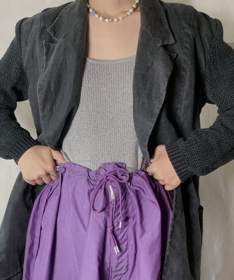 【USED】 Knit × Cotton Jacket/210708-003
