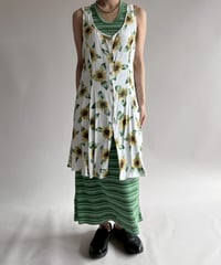 【USED】 Flower Pattern Camisole One-Piece / 250726-011