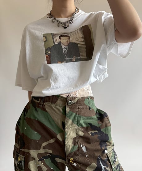 【USED】 Fruit of the Loom Person Print T-Shirt / 250719-011