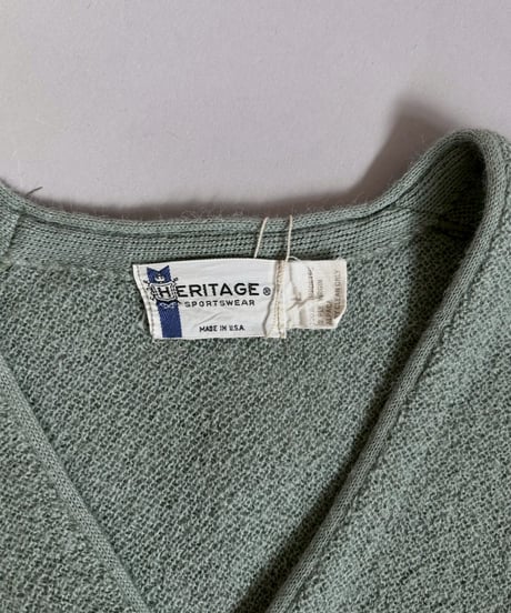 【USED】 Made In USA HERITAGE Acrylic Cardigan / 260110-003