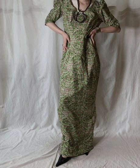 【USED】 African Batik One-piece⑤/210428-016