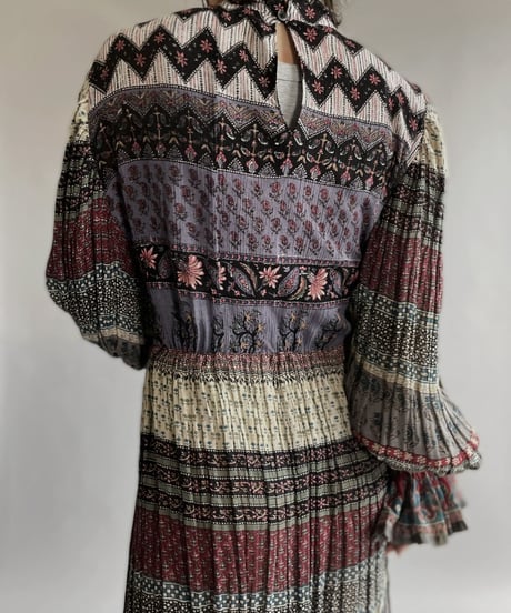 【RE;CIRCLE】 RE Indian Cotton Balloon Sleeved One-piece / 220901-001