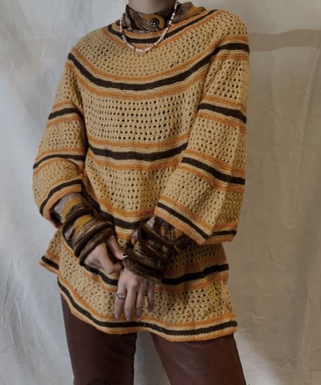 【USED】Crochet Knit Top/210217-064
