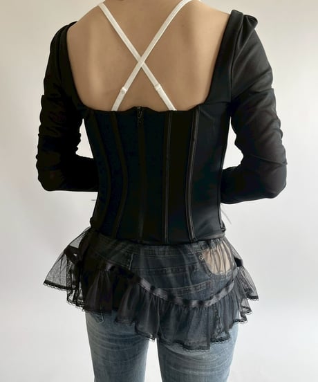 【USED】 HOUSE CB LONDON Fur Sleeve L/S Top /250419-024