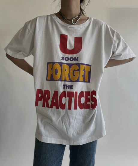 【USED】 Short Sleeved T-shirt “U SOON FOREGET THE PRACTICES”/ 220611-022