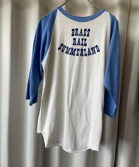 【USED】 80's Flocky Print Raglan T-Shirt  /240606-009