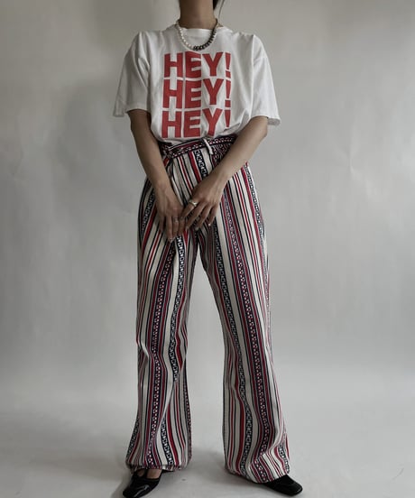 【USED】 Short Sleeved T-shirt "HEY! HEY! HEY!" / 220625-019