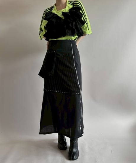 【RE;CIRCLE】 RE Suit Asymmetry Long Skirt/ 250717-010