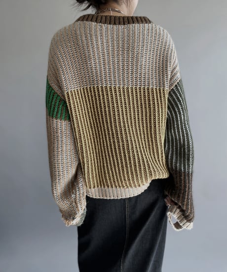 【USED】 ECKHAUS LATTA Patterned Knit Top /240127-030