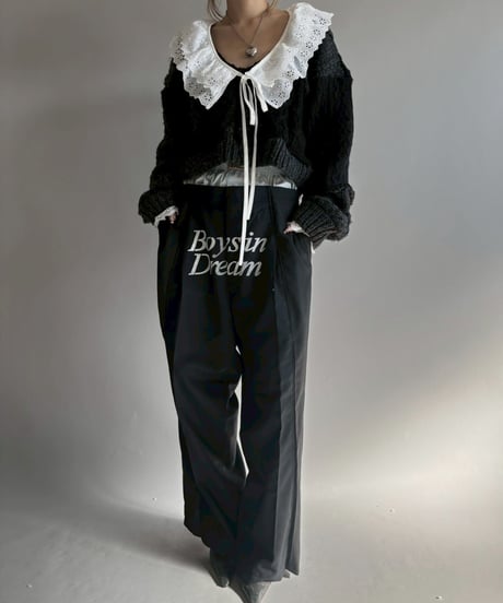 【RE;CIRCLE】 RE Suit Stencil Layered Slacks / Ivory / 251106-004