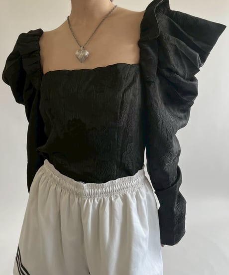 【USED】 Flower pattern Design L/S Top / 250517-028