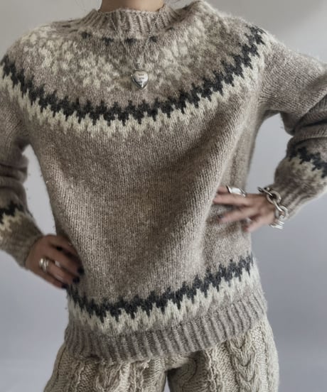 【USED】 Nordic Wool Knit Top/ 231026-001