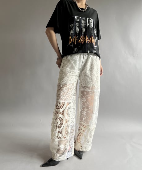 【RE;CIRCLE】 RE Crochet Patch Pants / 240829-001