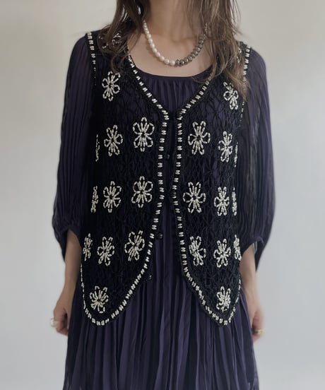 【USED】 Crochet Vest / 220430-017