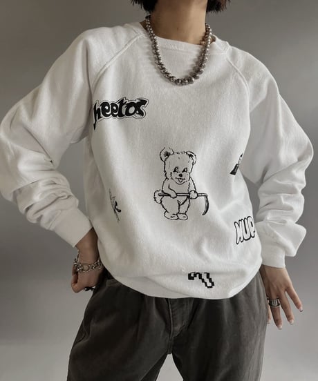 【Mashup Products】 Silk Screen Made in USA Hanes L/S Sweat top /  240217-022