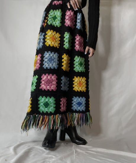 【RE;CIRCLE】 RE Granny Knit Long Skirt⑤/211014-025