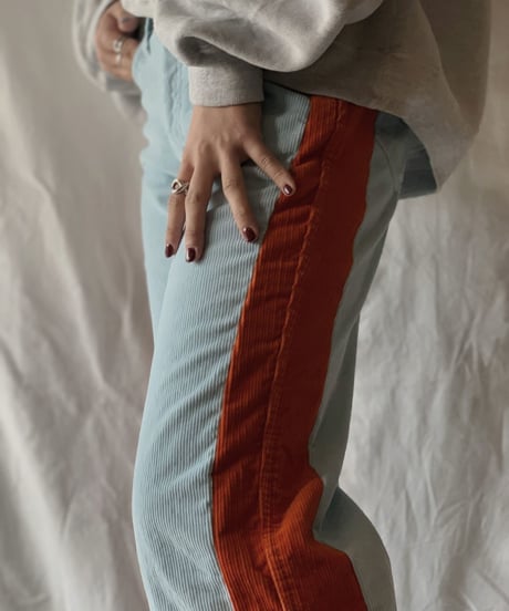 【RE;CIRCLE】 Remake Corduroy Side Line Pants⑤/210317-008