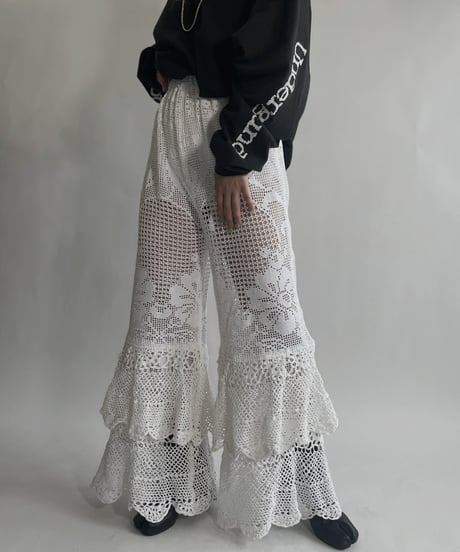 【RE;CIRCLE】 RE Crochet Tiered Pants / 220623-029