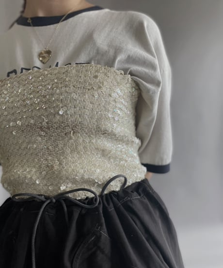 【USED】 Spangle Top White / 230401-038