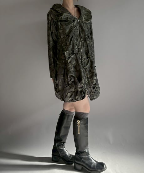 【USED】 MARITHE FRANCOIS GIRBAUD Camouflage Nylon Design Coat / 251227-017