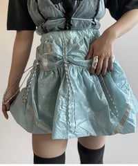 【RE;CIRCLE】 Re French Army Parachute Skirt Balloon Mini Sax Blue / 250424-002