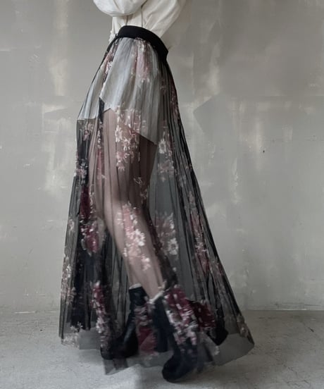 【USED】Poly Long Skirt/ 220312-007